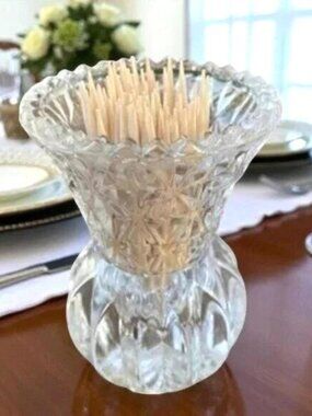 Crystal Saw Tooth Bud Vase/Toothpick Holder